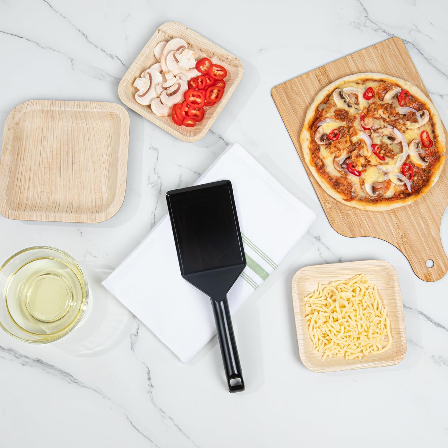 Restaurantware Cater Tek 10 Inch Serving Spatulas 100 Disposable Serving Utensils - Heavy-Duty Wide Edge Black Plastic Lasagna Spatulas With Handle For Brownies Cakes And Eggs