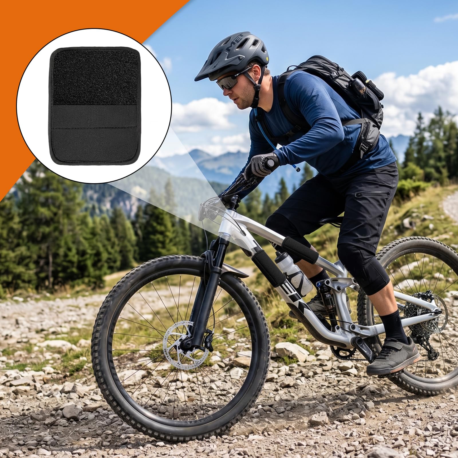 Fahrrad Rahmenschutz 4er Set, Carbon Rahmenschutz Fahrradträger, Fahrrad Transportschutz, Transportschutz Passend Fahrradträger, Guter Schutz mit Neopren Befestigung