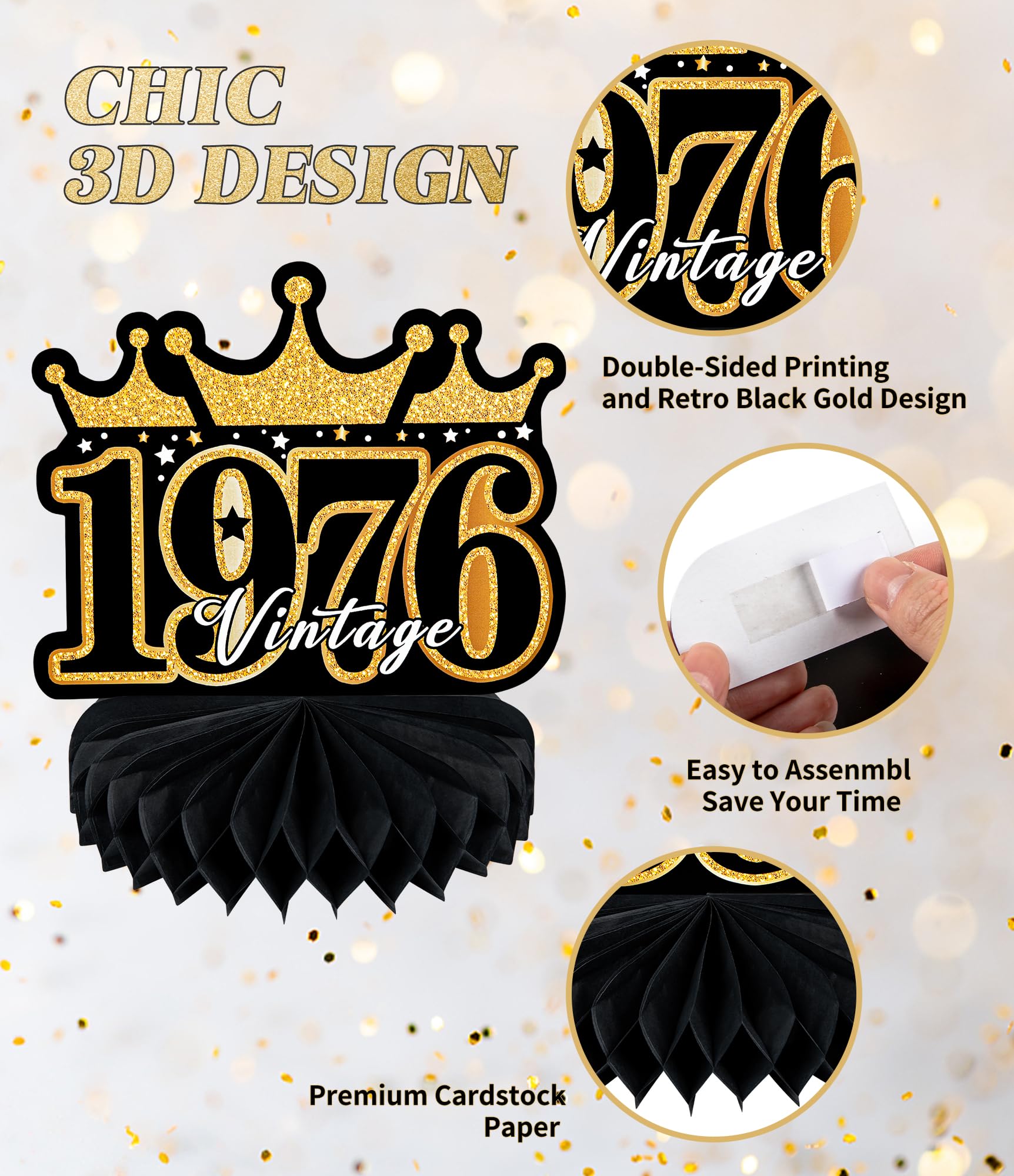 50th Birthday Decorations - 9 Piece Set -5 50th Birthday Decorations - 9 Piece Set -5