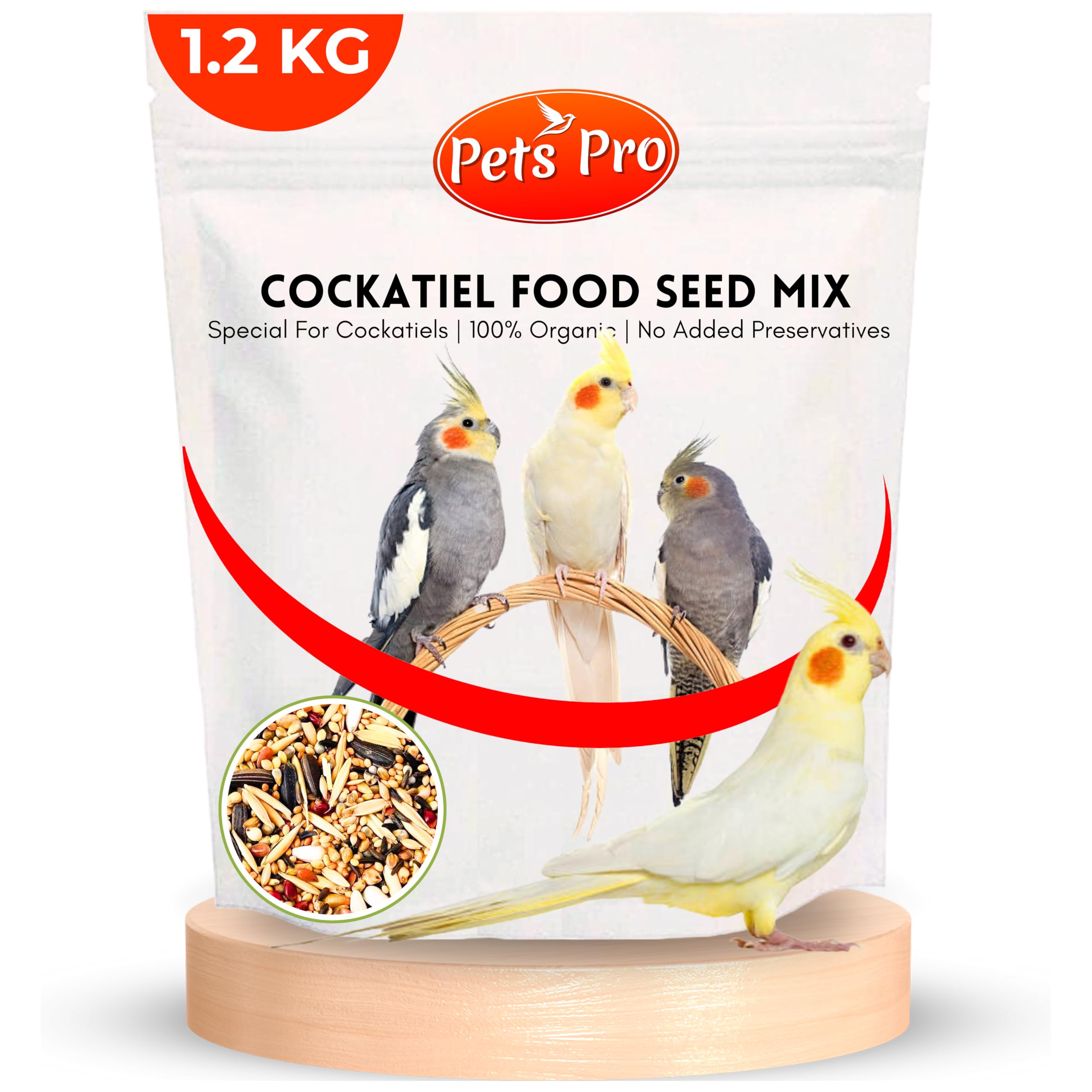 Pets Pro Cockatiel Birds Food Seed Mix Seeds Special Made Only for Cockatiels 1.2Kg | 11+Seed Millets Add in Food for Cockatiel | Breeding Time Mix Seeds Seed Mix 1200gm-image-6
