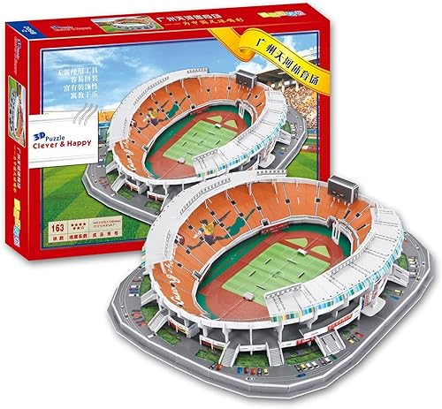 Mankvis Modelo de rompecabezas de estadio 3D, juguetes educativos para niños, hechos a mano, regalos interactivos para padres e hijos (estadio