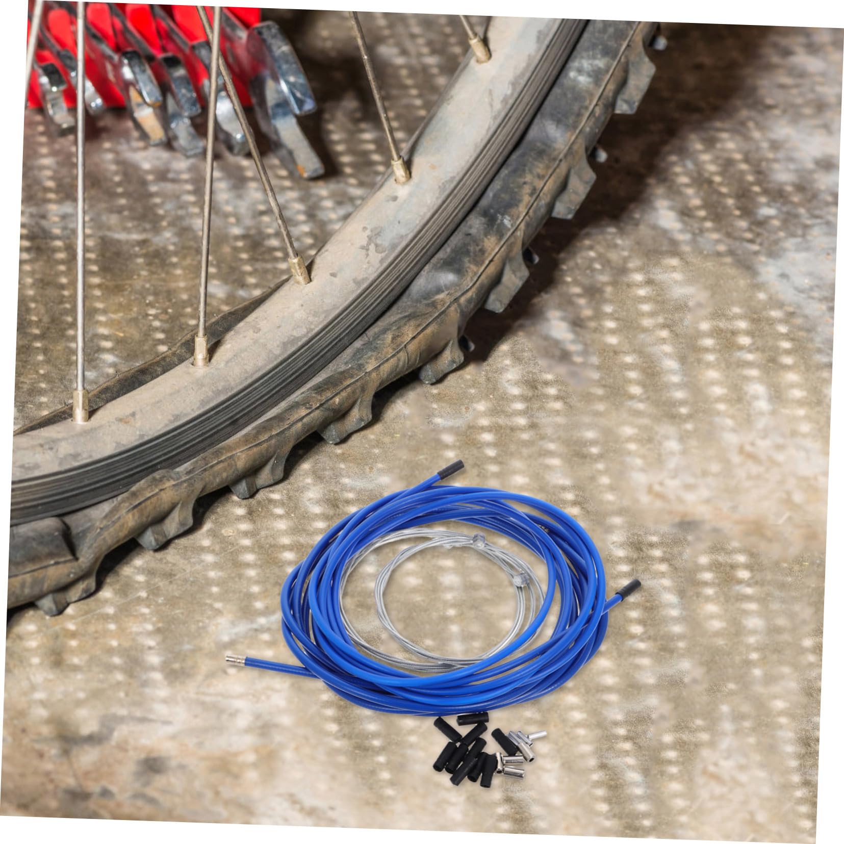 Alipis Kit Cavi Freno Bicicletta 2 Set in Acciaio Inox per Bici Pieghevoli