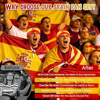 2026 Soccer Fan Cheer Kit, Flag Cape Scarf Headband Drawstring Bag, Sports Game Day Party Supplies for Match Support