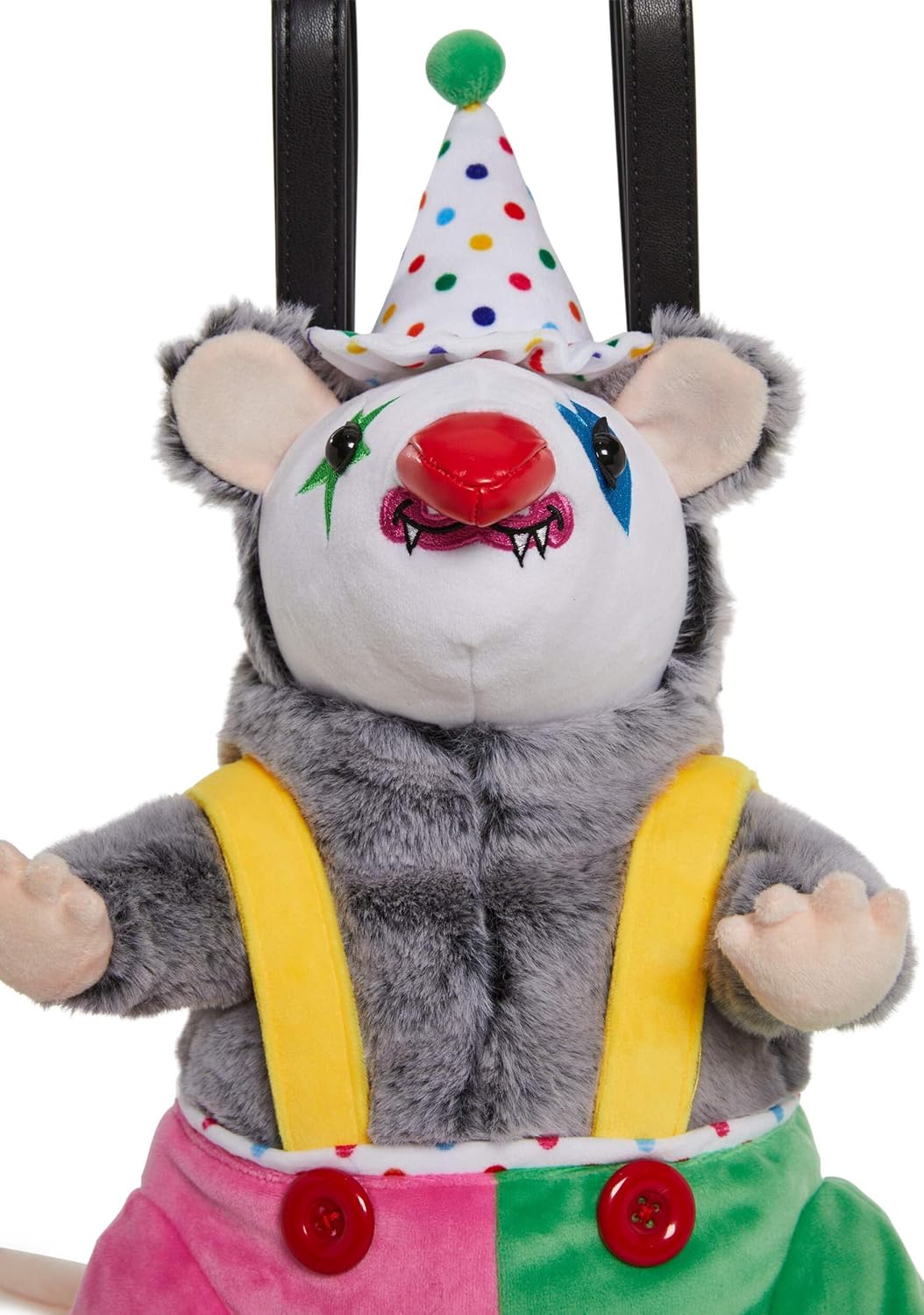 Dolls Kill Possum Star Plush Backpack by Club Exx – Furry Clown Possum Backpack with Adjustable Straps