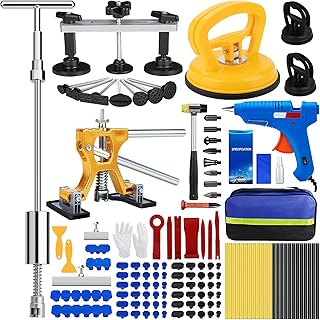 Ultimate 135-Piece PDR Kit: 3-in-1 Slide Hammer, Bridge Puller, and Suction Cup System