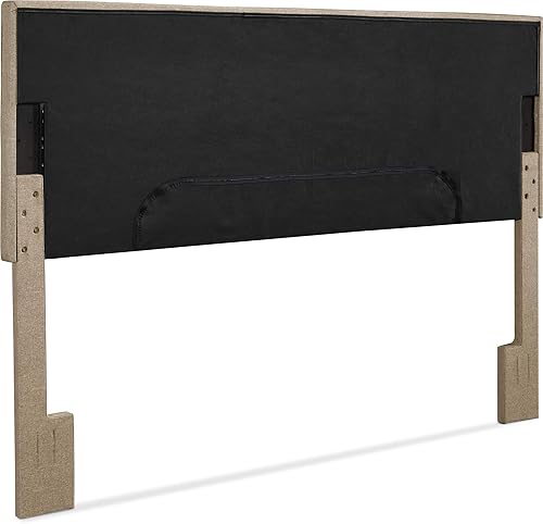 Miniatura 14 de Serta Colección Palisades - Cabecero acolchado tapizado, diseño moderno copetudo, tela suave con textura de lino, tamaño King oriental, color marrón