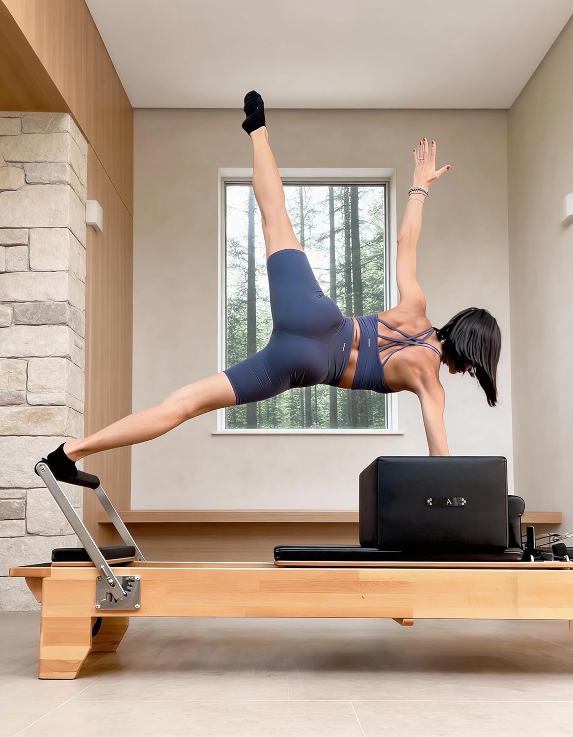 Pilates Standard Sitting Box for Reformer, Premium Pilates Equipment for Home & Studio, Compatible with Aion & Elysium Reformers, Comfortable Padded Box for Core & Flexibility Exercises