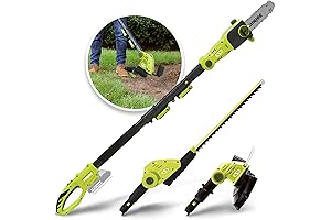 Sun Joe Cordless Lawn Care System with Hedge Trimmer, Pole Saw, and Grass Trimmer
