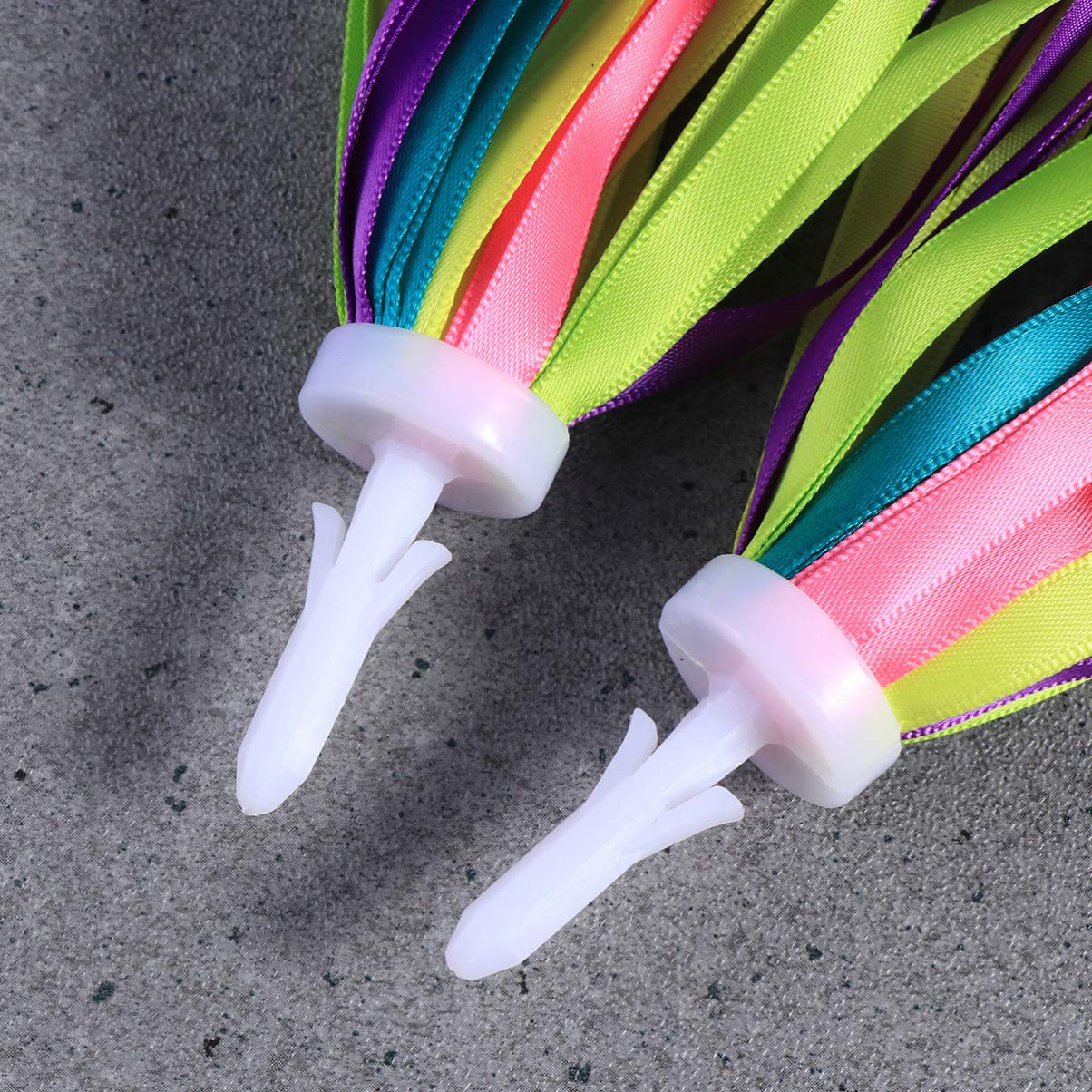 2 Paar Regenbogen-Fahrradschlangen Für Kinder – 4 Stück, 25,4cm, Bunte Lenkerquasten Aus PET, Einfach Zu Befestigen, Für Fahrrad & Roller
