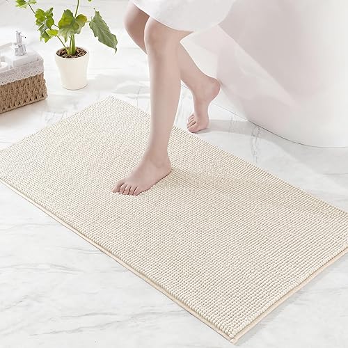 Miniatura 13 de Exclusivo Mezcla Alfombras de baño de felpilla extra suaves y absorbentes, de 17 x 24 pulgadas, de secado rápido, lavables a máquina, para suelo de