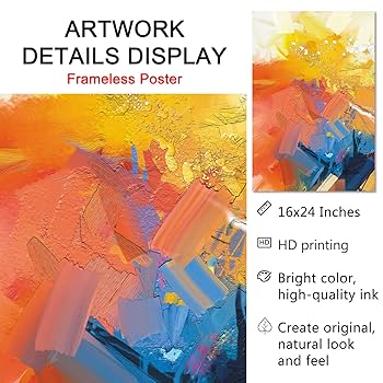 青とピンクの抽象画 キャンバスアート Amazon.co.jp: 抽象的な青ピンクのキャンバスの絵画のポスターは