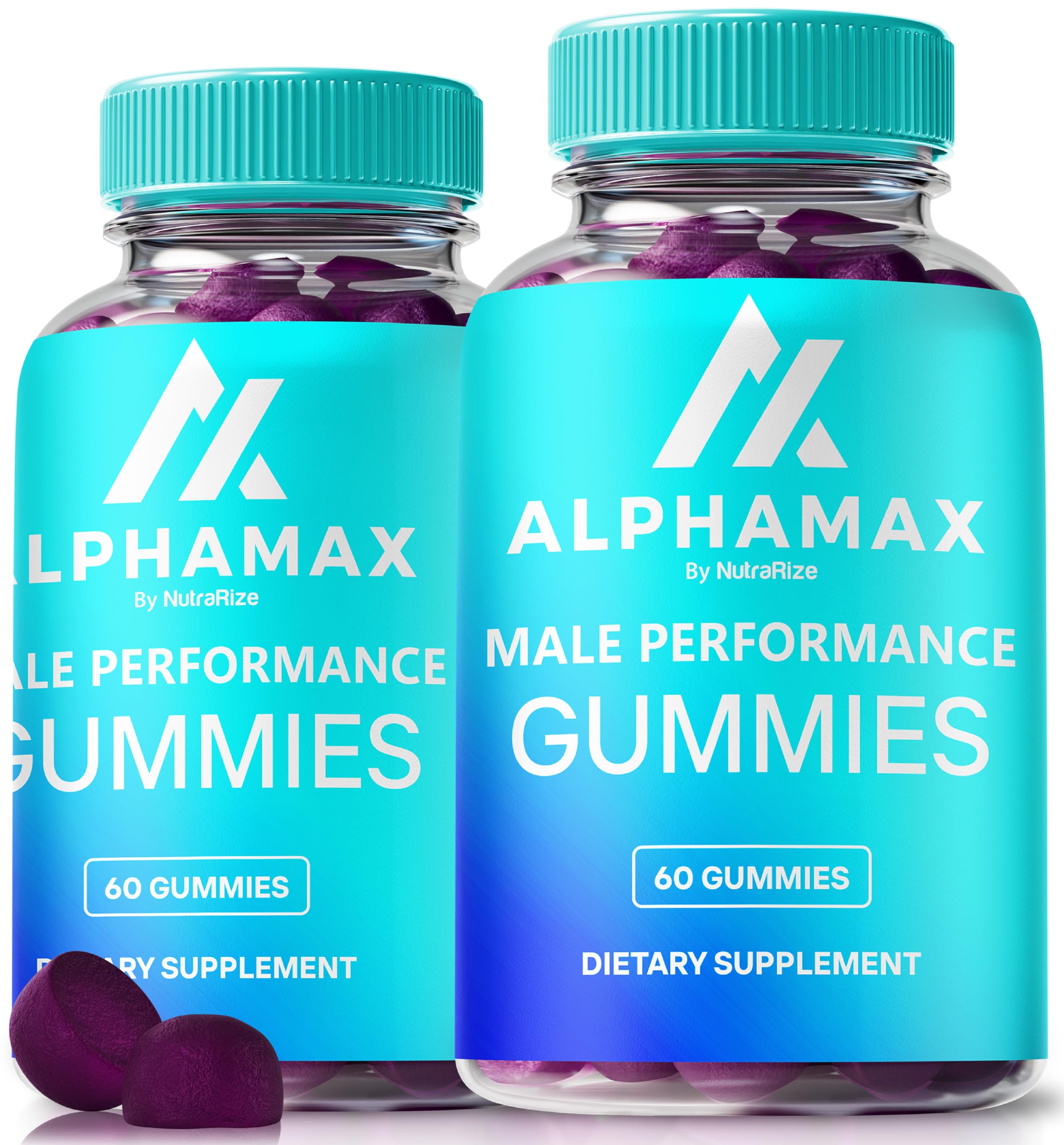 (2 Pack) Alpha Max - Official Alpha Max Male Performance Gummies, Premium Alpha Max ME Gummies, Natural Formula for Men to Support Max Energy & Peak Performance, AlphaMax Gomitas Review (120 Gummies)