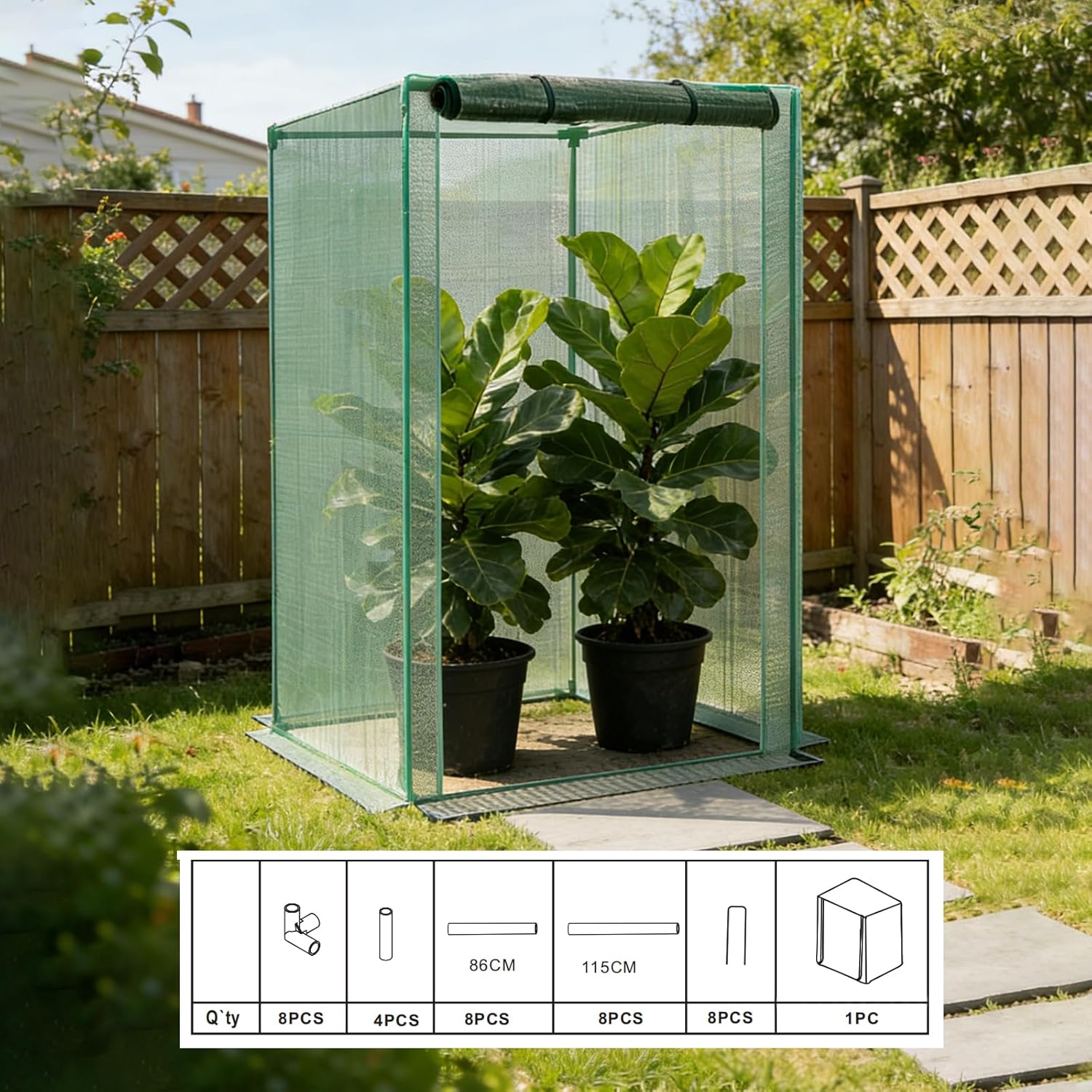 4'x4'x6' Crop Cage Plant Protection Netting Tent | Easy Installment Mesh Tent with Zippers for Vegetables Fruits and Plant | Suitable for Garden Yard and Lawn