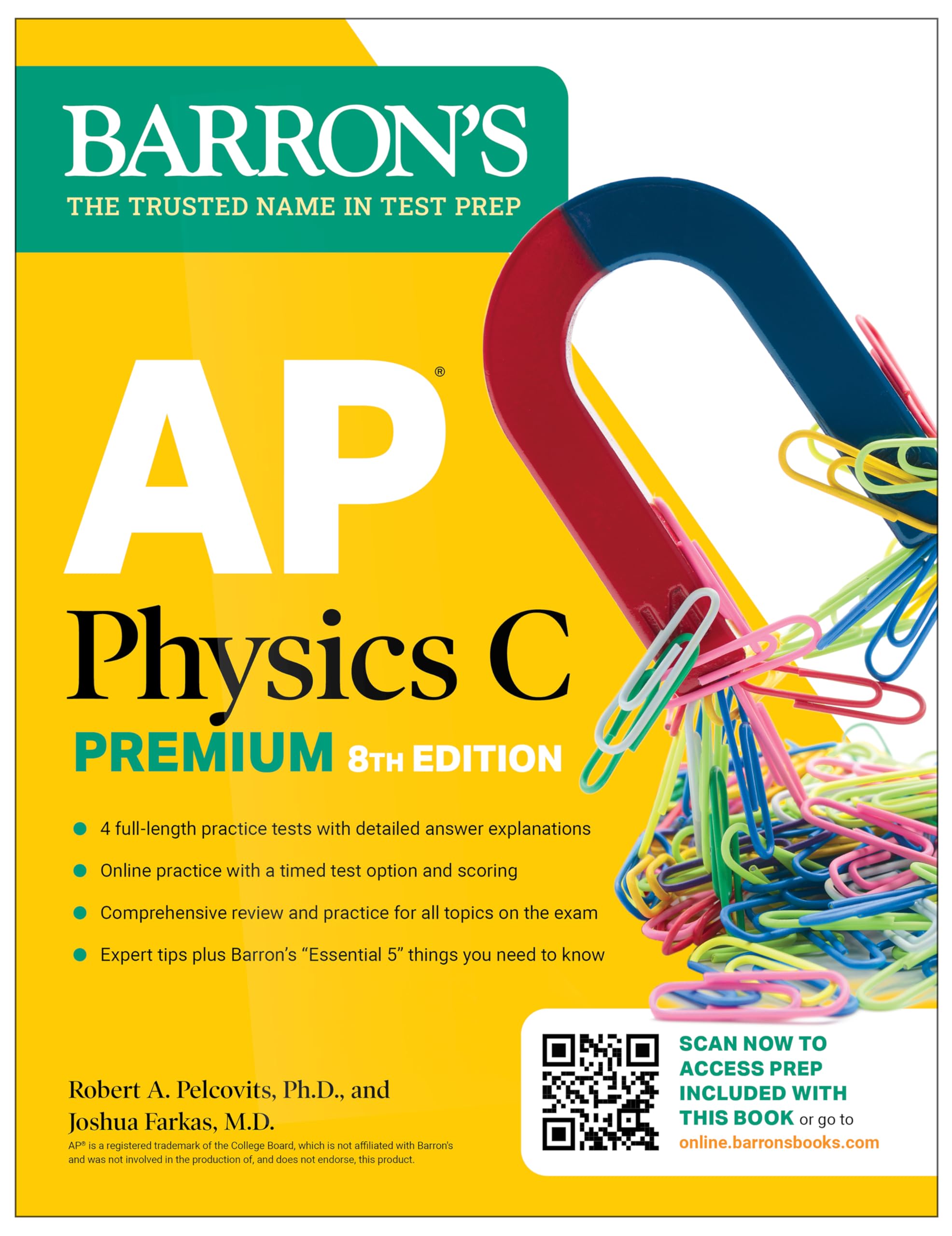 AP Physics C Premium, Eighth Edition: 4 Practice Tests + Comprehensive Review + Online Practice (2026) Paperback – Big Book, 3 December 2024