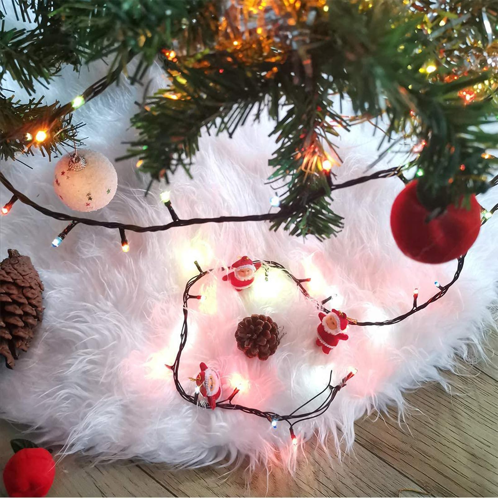 Baumteppich »Weißer Weihnachtsbaum-Rock, 30 Zoll Luxus-Plüsch-Schnee