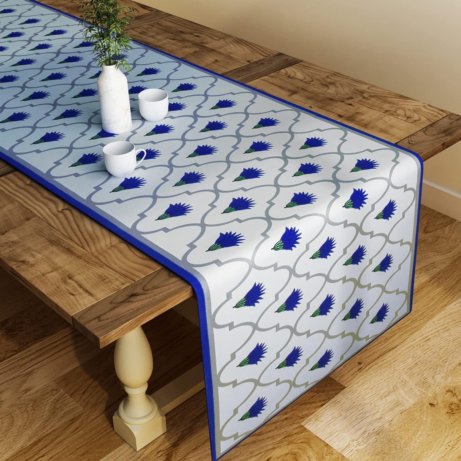 SEJ by Nisha Gupta Dining Table Runner for Center Table | Table Runner 4 Seater & 6 Seater | Runner for Dining | Table Runners for Living Room | Printed Washable Runner (12x48 Inches) (B0BTDSH4FT) Amazon Price History, Amazon Price Tracker