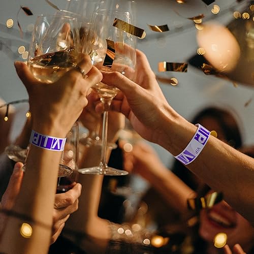 Miniatura 5 de KINBOM 300 pulseras de papel para eventos, pulseras de identificación ligeras VIP adhesivas de papel para eventos, conciertos, clubes, festivales