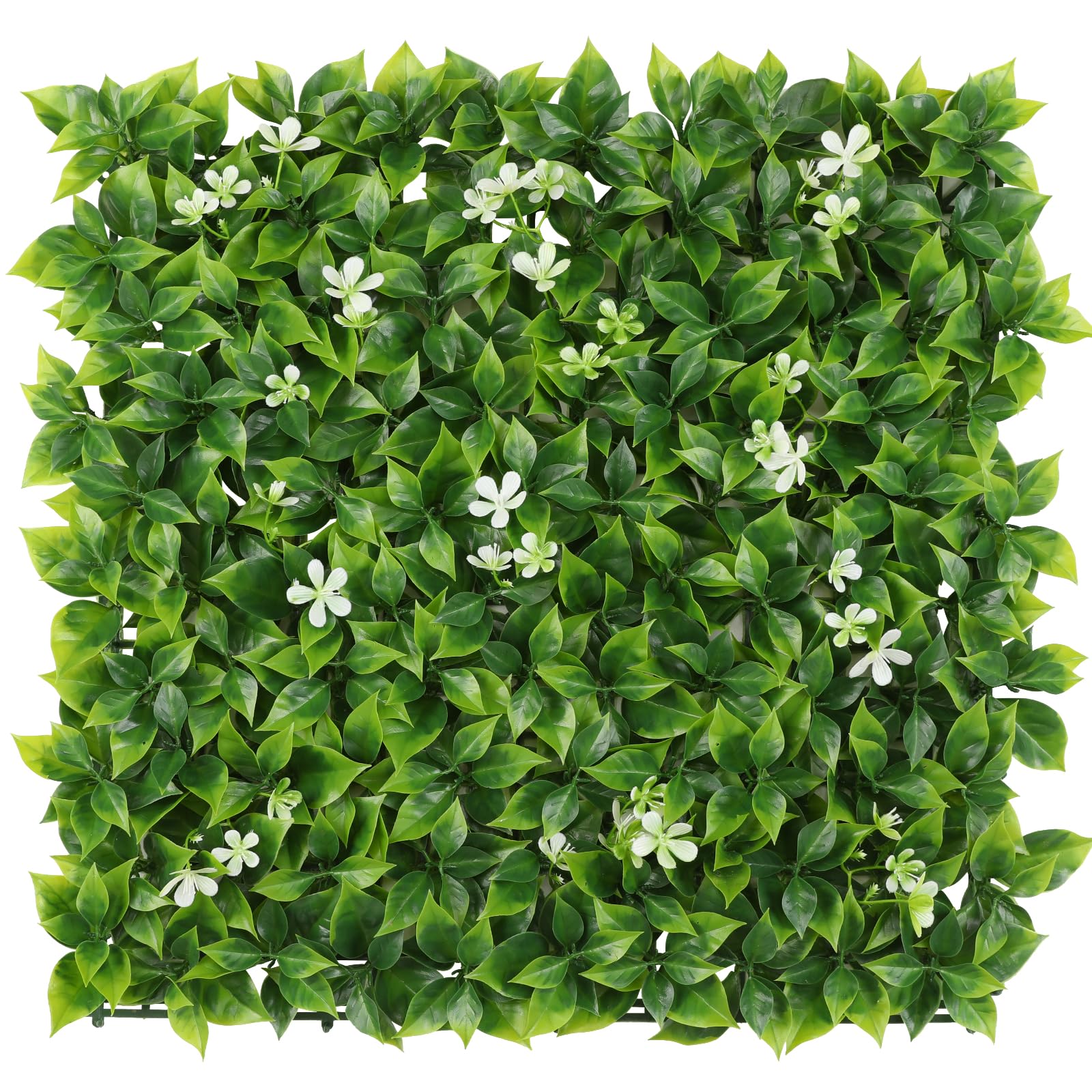 Luyue 6pcs Artificial Grass Wall Panels Epipremnum Greenery Backdrop 20”×20” Green Flower Hedge Panel Greenery Grass Wall Decor Privacy Screen Wall Backdrop
