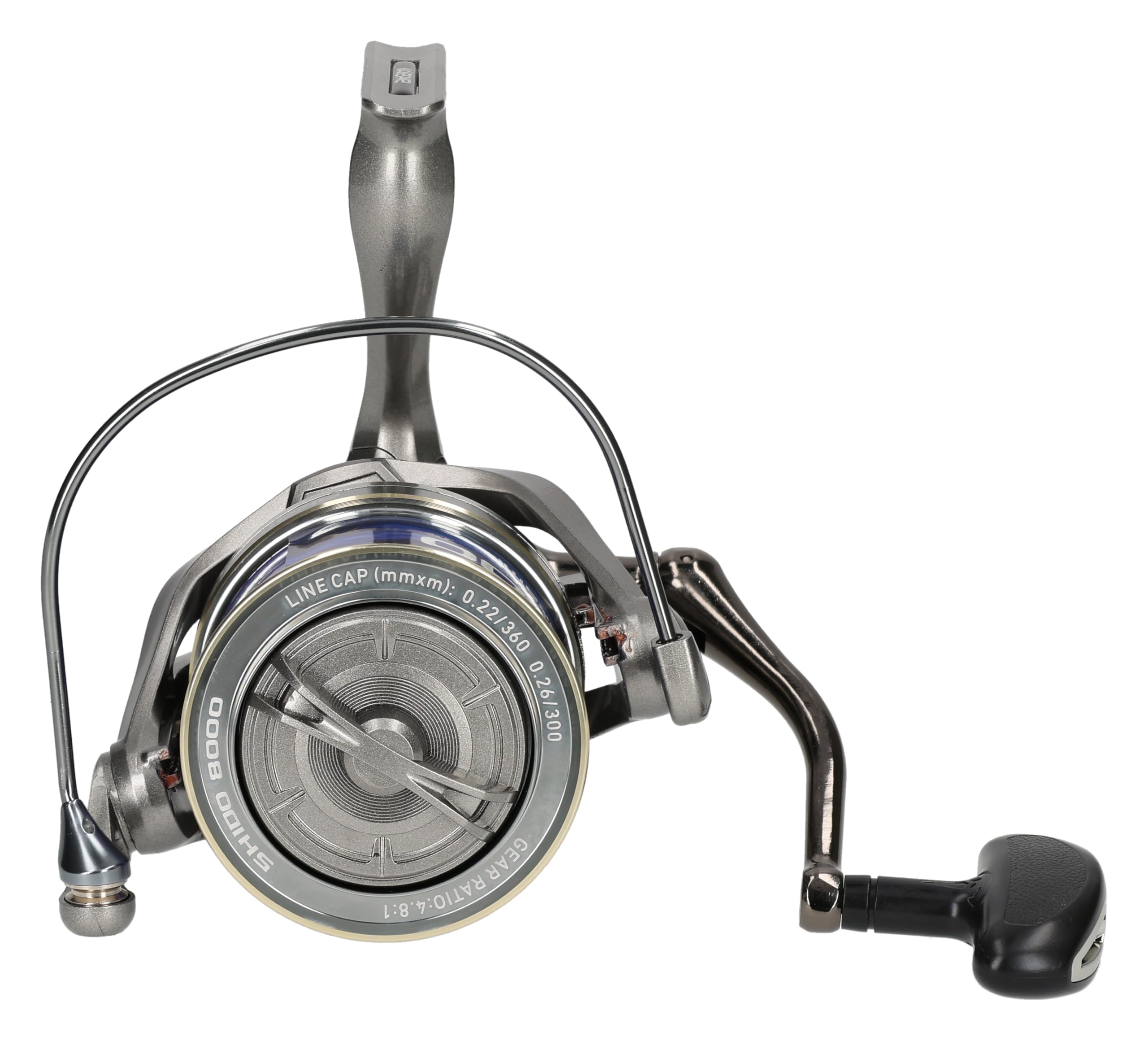 Akami Shido - Carrete Surf Casting 8000 10000 con doble bobina de aluminio, 7 + 1 rodamientos, oscilación lenta, Max Drag 15 kg, arco reforzado