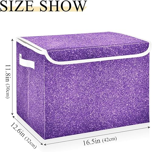 Miniatura 10 de GAIGEO Contenedores de almacenamiento plegables con purpurina dorada y rosa, apilables, organizadores y almacenamiento, contenedores de