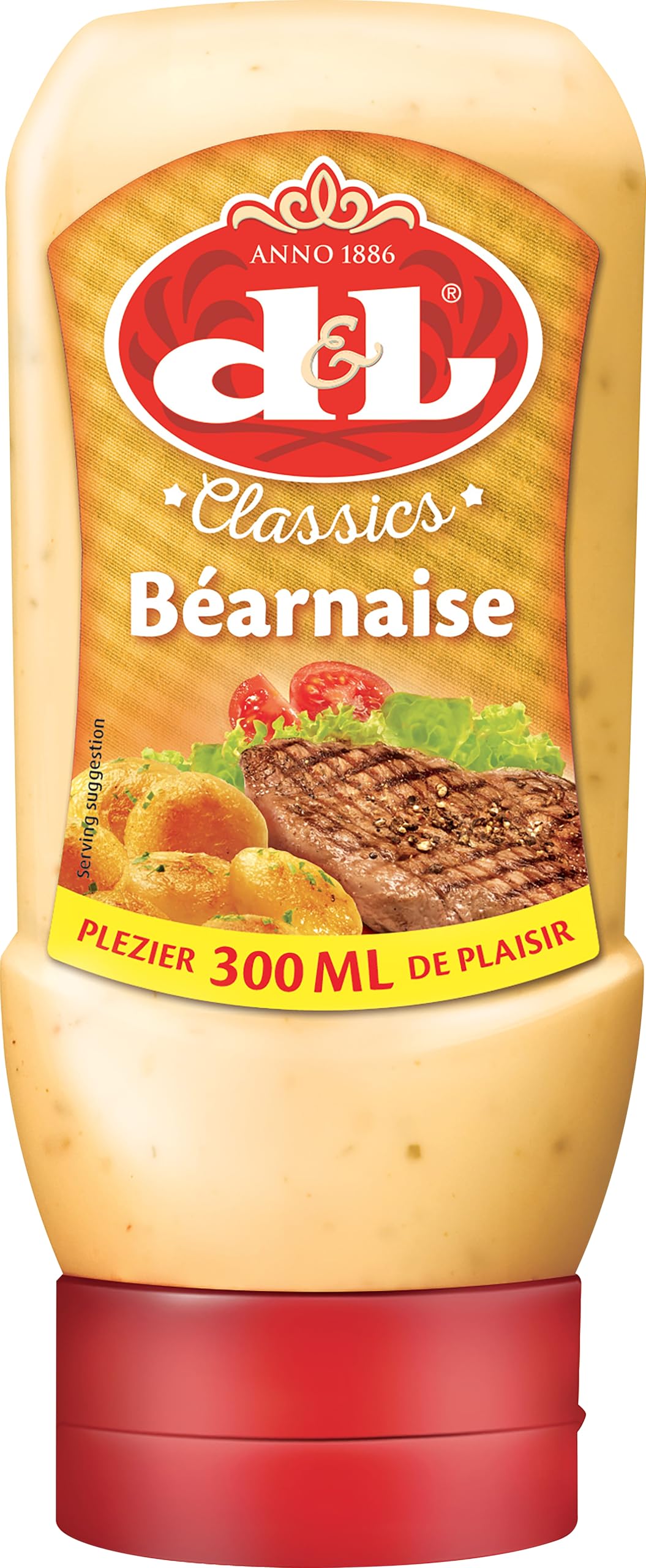 D&L Classics Bearnaise Sauce - 6x 300ml – cremige Soße, französischer Klassiker Béarnaise Sauce von Devos & Lemmens, traditionelle Soße perfekt zu Fleisch,- und Fischgerichten oder zu Gemüse