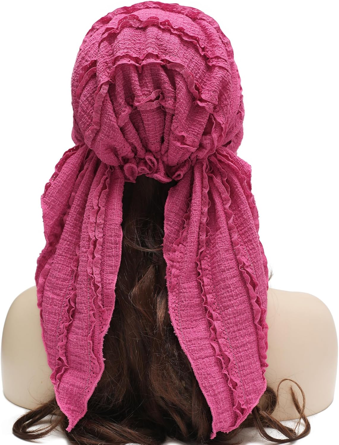 ZLYC Chemo Headwear Pre Tied Head Scarf Headwraps Lightweight Turban Beanie Cap for Women - Image 4