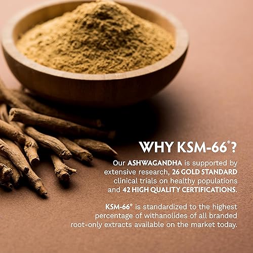 Miniatura 7 de TRIBE ORGANICS Ashwagandha KSM 66 Extracto de Polvo de Raíz Orgánica Pura Suplemento Ayurvédico - Apoyo para la Concentración y el Estado de Ánimo