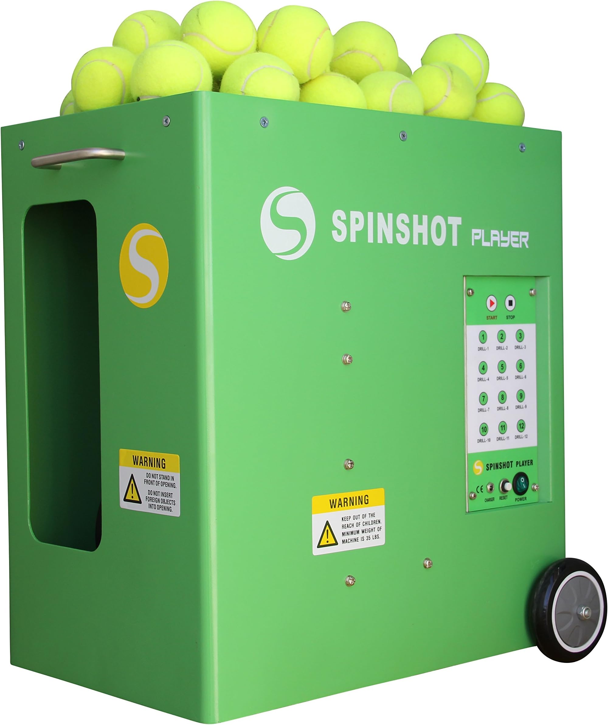 Spinshot PLAYER TENNIS BALL MACHINE WITH PHONE REMOTE SUPPORT