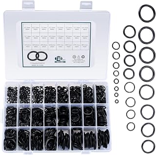 740 Piezas Juntas Tóricas de Goma, Juntas de Goma Planas, Plomería Hidráulica Juntas, O Rings para Sellado de Arandela de Fontanería y Reparación Rápida Automática