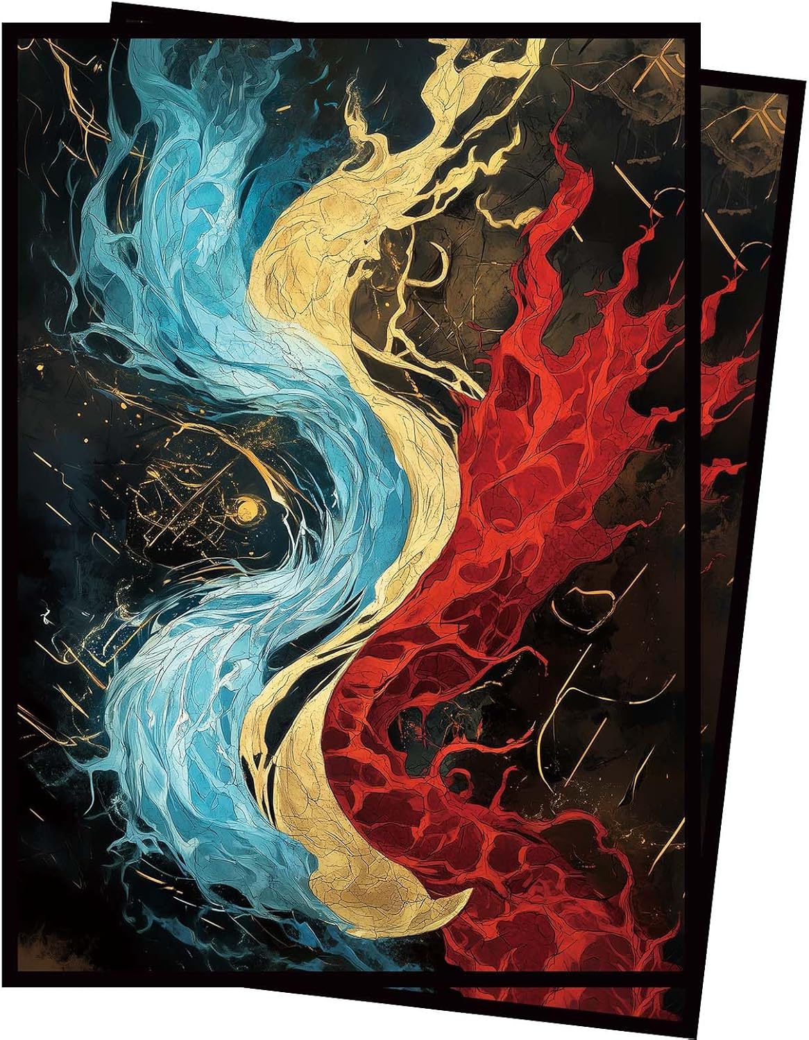 100 pcs Card Art Sleeves Compatible with MTG 66mm*91mm Art Matte, Fit Standard Size Cards Fantasy Series (Basic Land)