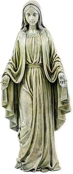 Napco Imports Blessed Mother Mary 19.25 Inch Polyresin Stone Indoor or Outdoor Garden Statue