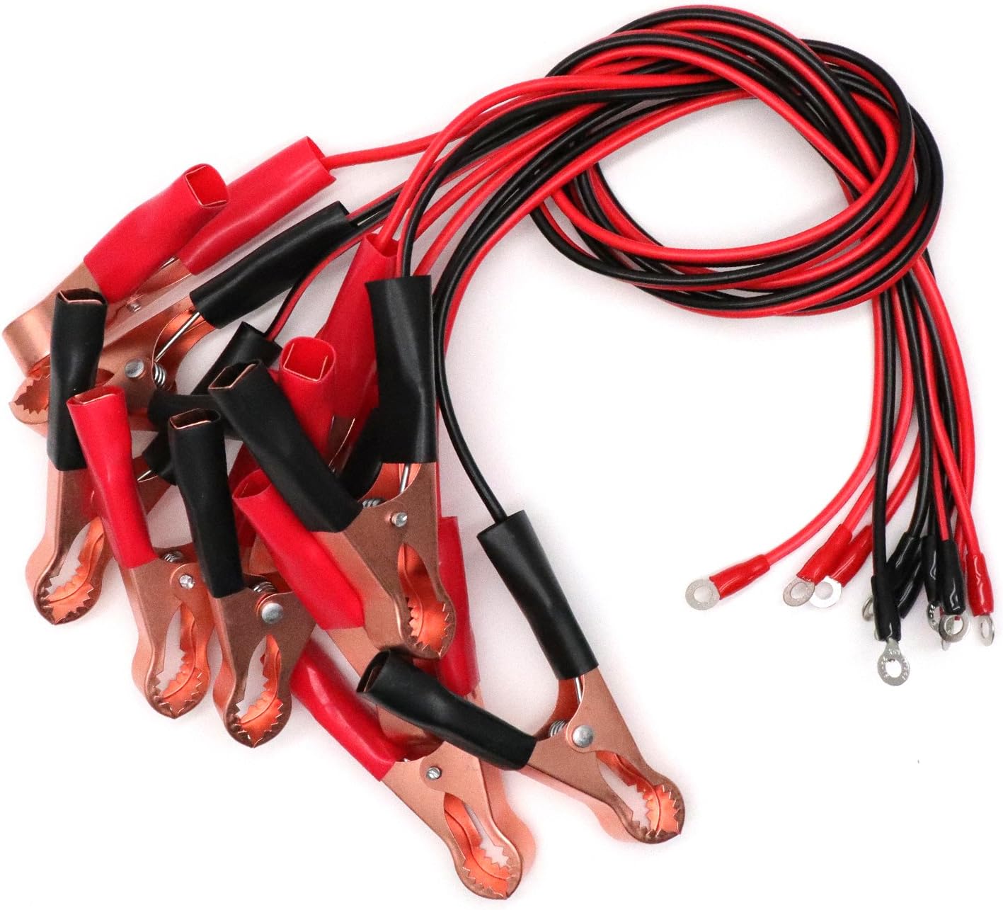 Yootop 5Pcs 30A 1.6Ft Alligator Clips Battery Booster Jumper Cable Quick Disconnect for Cars Motorcycles Charging