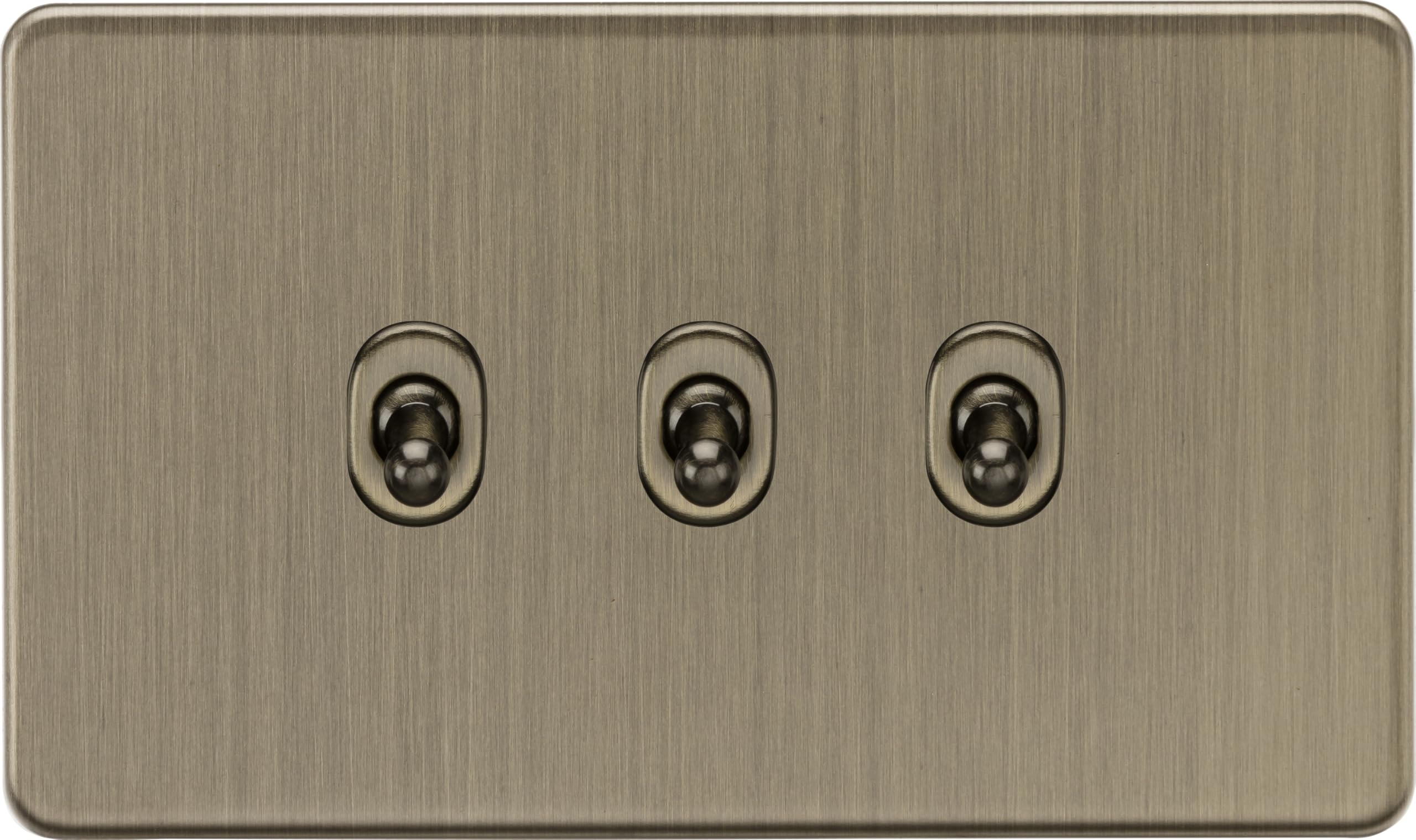 Knightsbridge 10AX 3G 2-way Toggle Switch - Antique Brass