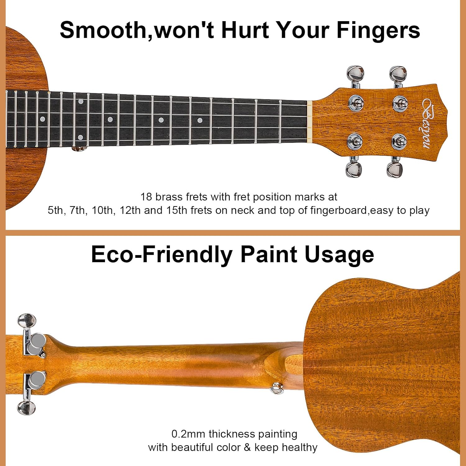 23 Inches Ukulele Uku Beginner Kids Adult Student Wooden Mahogany Concert Travel Ukelele Kits with Tuner Gig Bag Strap Carbon Nylon String Picks Cloth Gift Choice (MA)