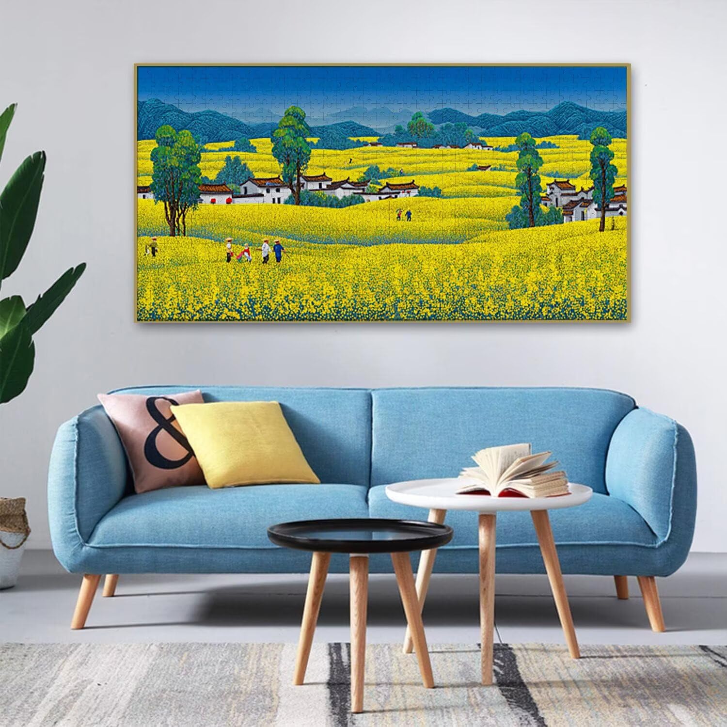 Krajobraz wioski - Puzzle 900 sztuk dla dorosłych - Puzzle DIY, kreatywna rozrywka, nowoczesna sztuka, klasyczne puzzle dla dorosłych i młodzieży w wieku 12 lat, pomysł na prezent dla mężczyzn i