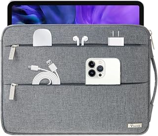Voova Custodia PC Portatile Laptop Borsa Porta PC Computer 11.6 12.9 13.3 Pollici Macbook Air Pro M1 M2 11 13 Compatibile con HP Lenovo Acer ASUS Dell Microsoft Donna Uomo Impermeabile Grigio