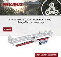 Vista 5 de Yakima SafetyMate - Kit de iluminación y placa StageTwo accesorio con barra de luz LED, luces traseras LED, accesorio de matrícula y se adapta a
