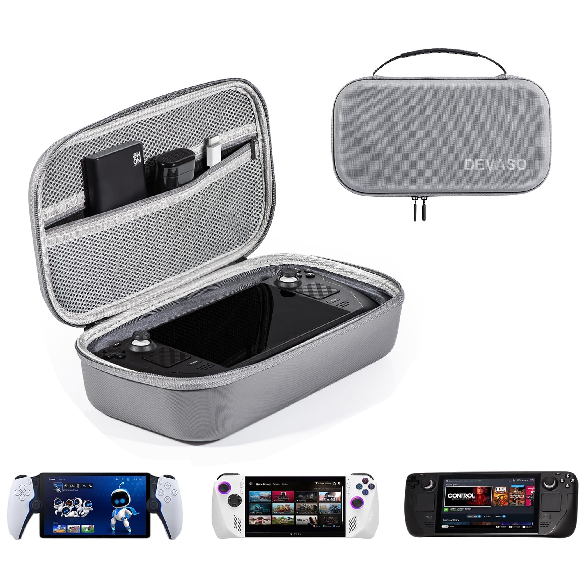 DEVASO Upgraded Carrying Case for PlayStation Portal/Steam Deck/OLED