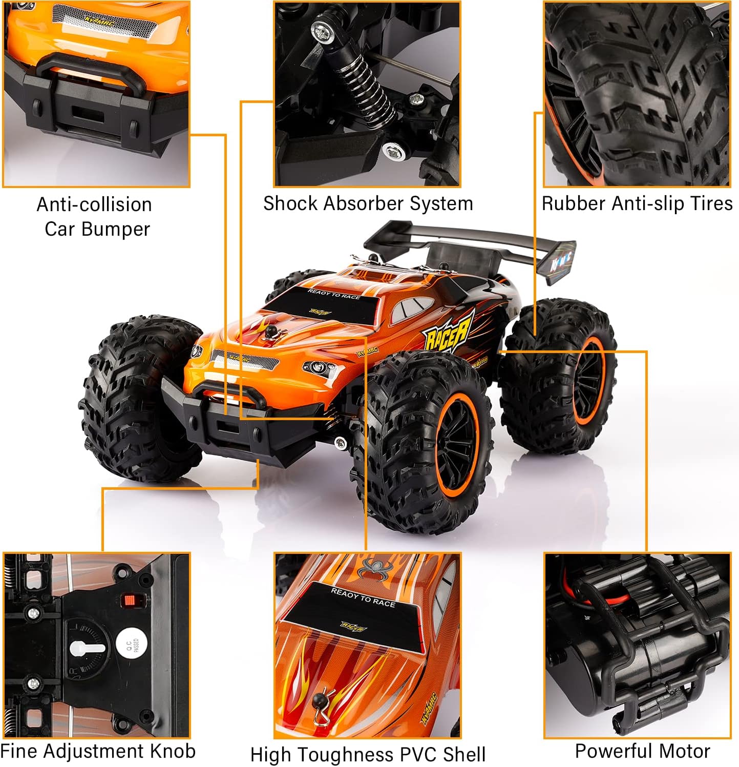 Remote Control Car for Boys 1/18 Scale 25Km/h High Speed Remote