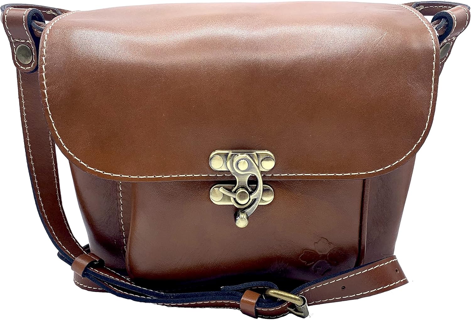 Patricia Nash Leather Leandra Flap Crossbody Bag Purse in