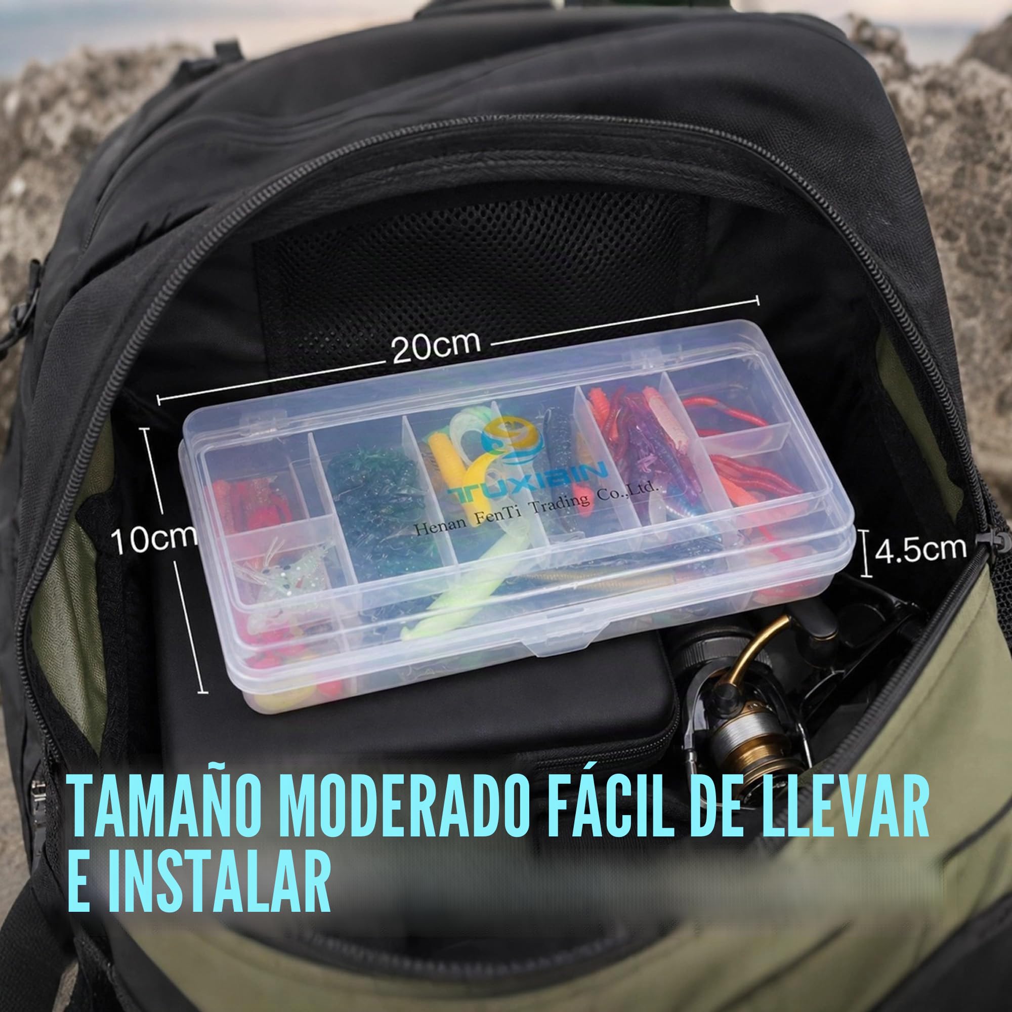Juego de 101 señuelos de pesca mixtos universales multifunción,señuelos de pesca con caja de aparejos de pesca,incluyendo spinners,gusano,cucharas,señuelos duros, señuelos para hundir,etc.