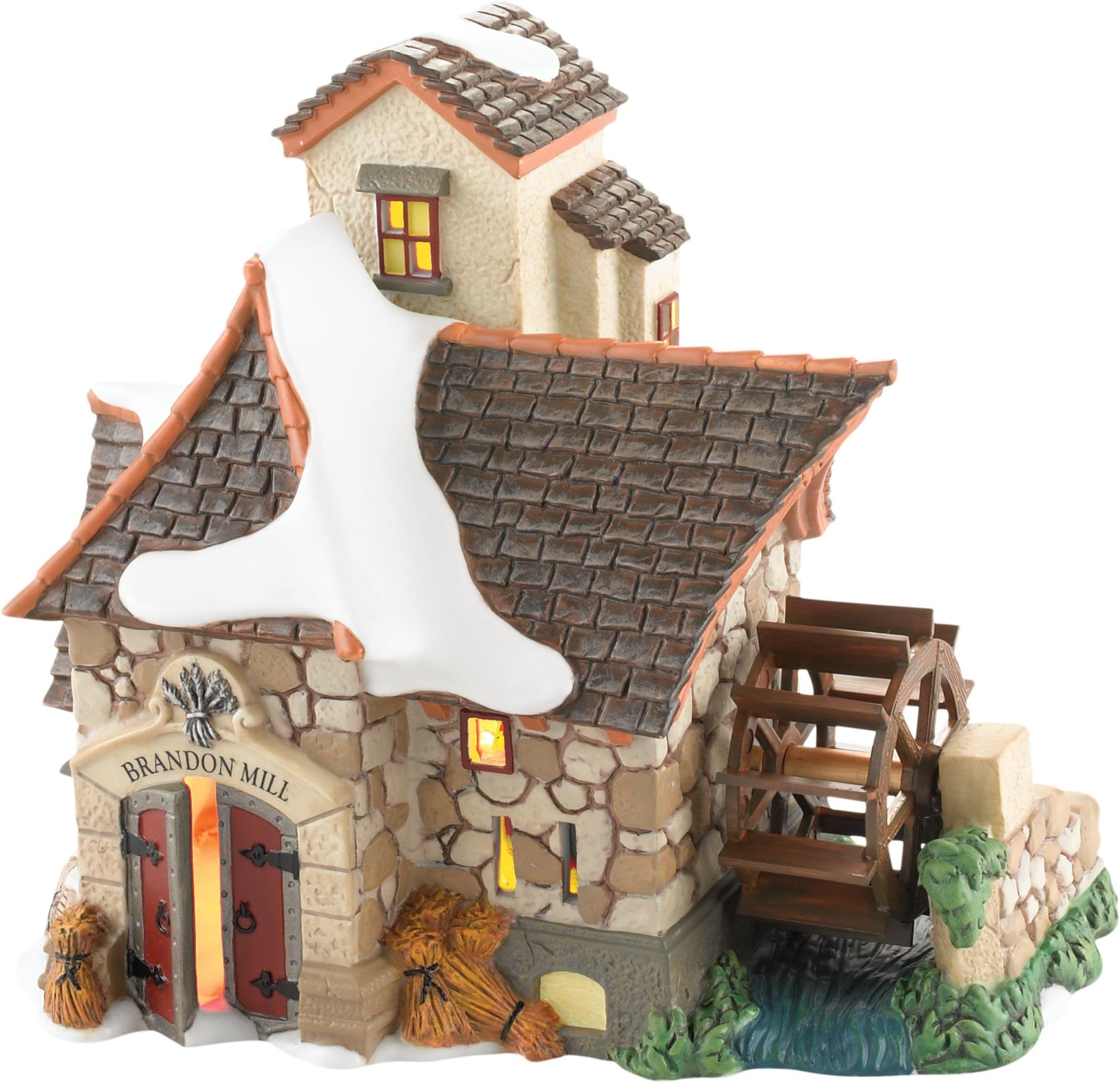 Dickens' Village The Brandon Mill Lit Animated Building, 6.1 inch, Multicolor