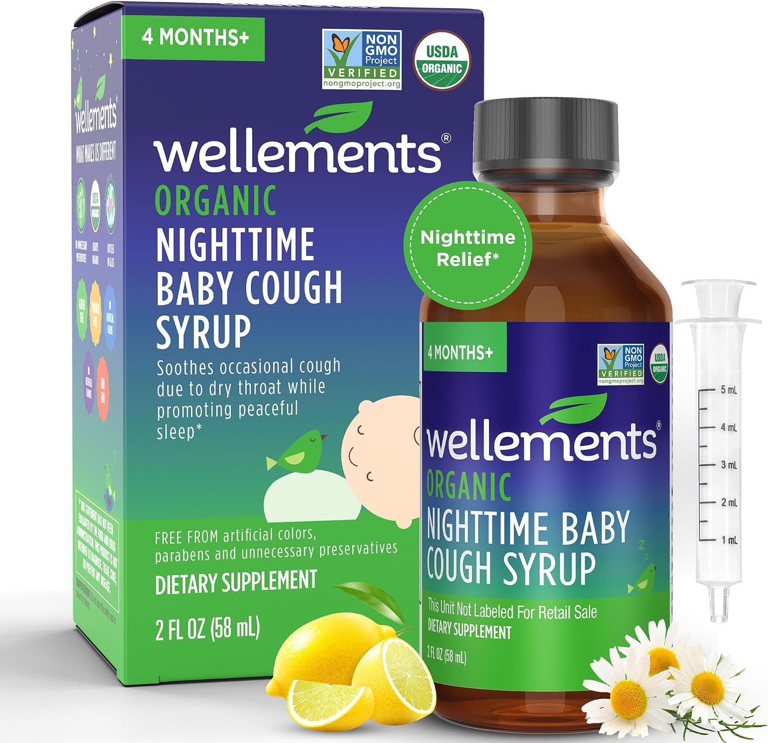 Wellements Organic Nighttime Baby Cough Syrup