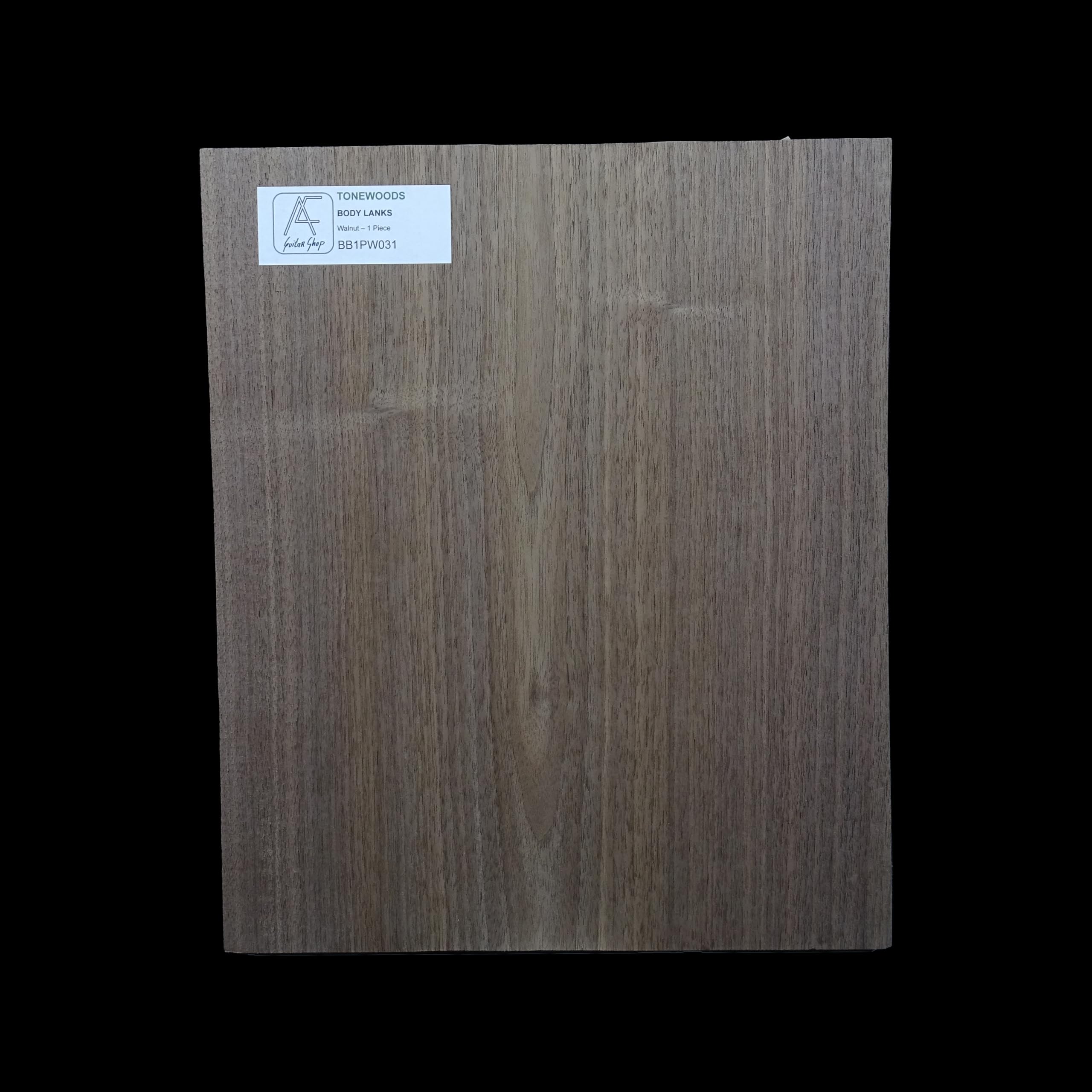 Corps de guitare en noyer américain AC Premium calibré pour lutherie