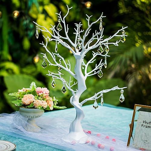 Miniatura 4 de Colgantes de gota de cuentas de cristal, lámpara de araña, cadena prismas para decoración de centros de mesa de boda (1, 1 pulgada de ancho)