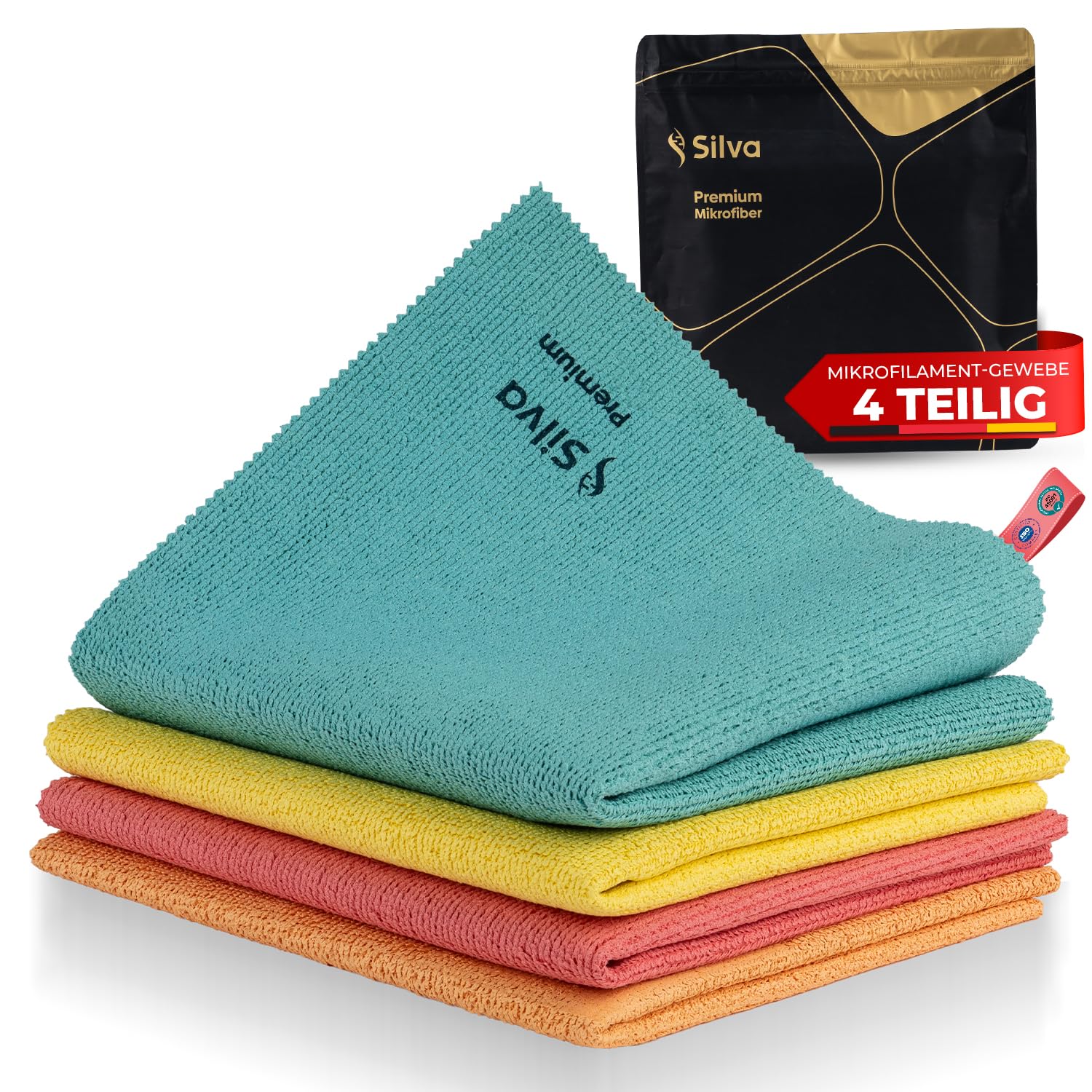 Chiffons en microfibre Silva anti-rayure et sans trace pour nettoyer vitres et meubles