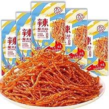 YAYAMIYA La Tiao Spicy Strips Chinese Snacks Tianwa Spicy Strips [Large Capacity Package 82g] Spicy Snack Food Hand-torn Gluten Sticks Super Spicy Noodles Energy Sticks Base Food Rice Companion