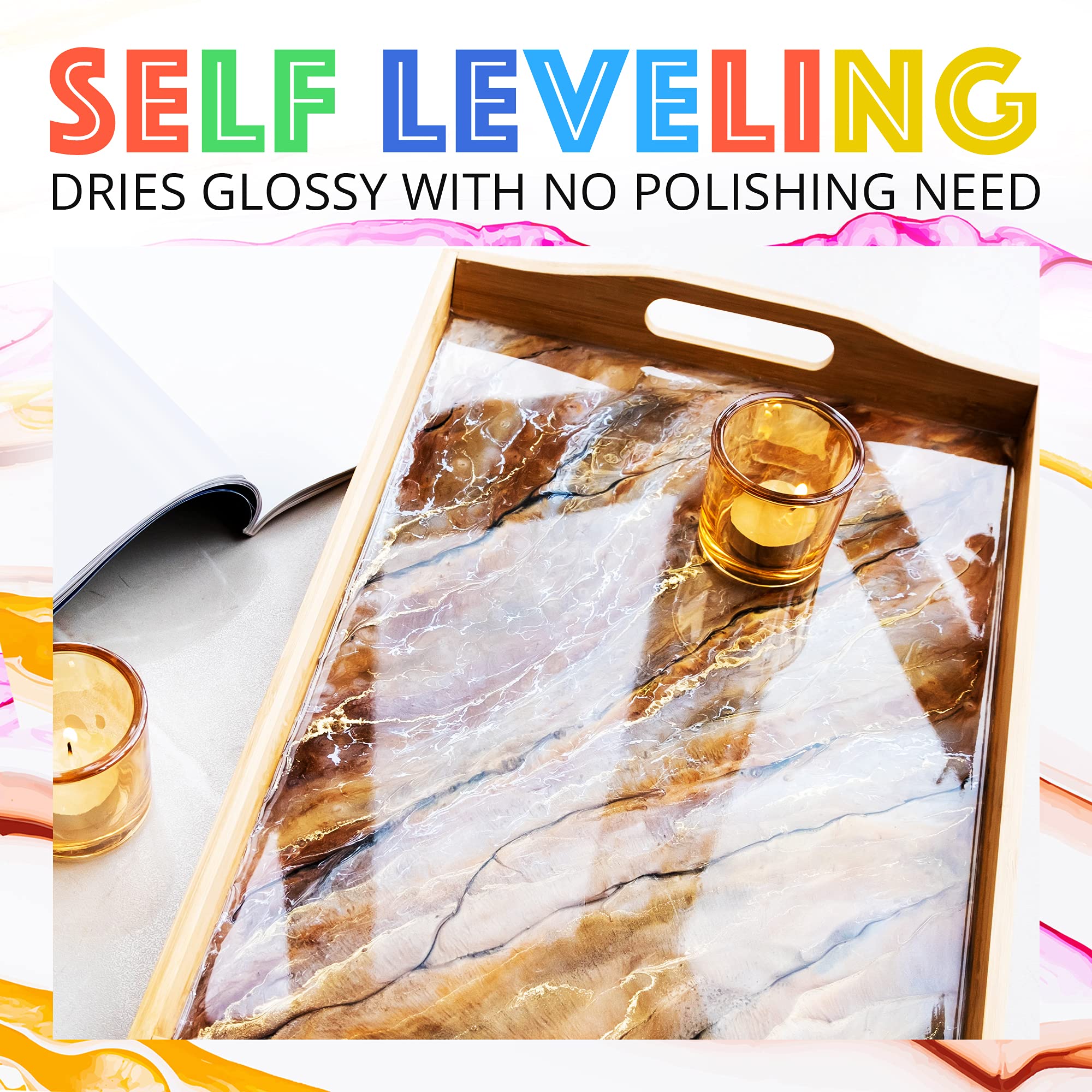 Craft Resin Epoxy Resin Kit Crystal Clear Resin Art Casting for Jewellery Making, River Table