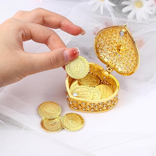 Miniatura 4 de TINGKU Monedas de Boda 13 Monedas de Oro Virgen de Guadalupe Arras Para Boda Católica Decoracion de Boda Arras de Boda Cristiana Decoraciones para