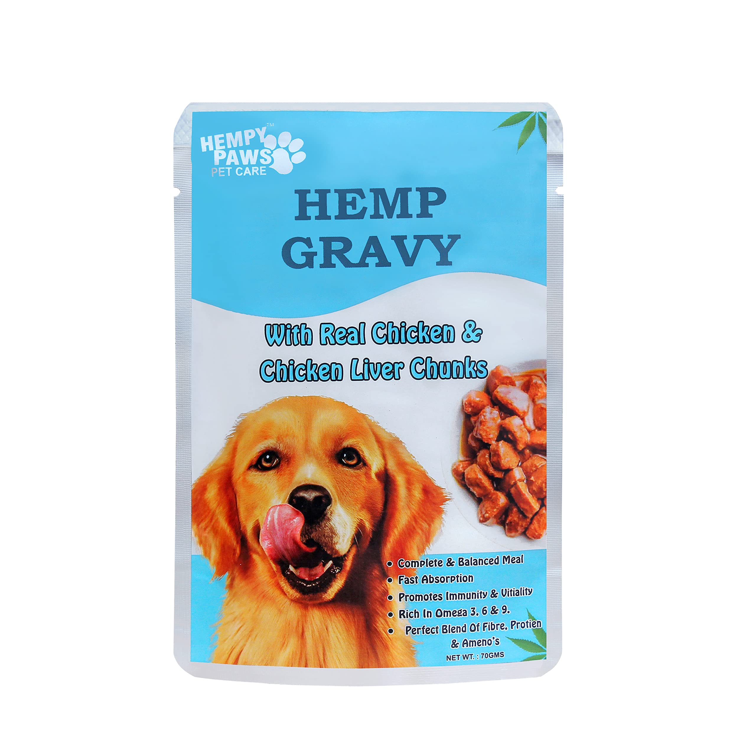 HempyPaws Dog Wet Food - Real Chicken & Chicken Liver Chunks in Gravy (80g Each) - Pack of 20 Pouches - Premium Adult Dog Wet Food with Nutrient-Rich Chicken Gravy (B0BWNJ64VJ) Amazon Price History, Amazon Price Tracker